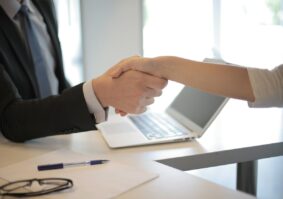 business people shaking hands